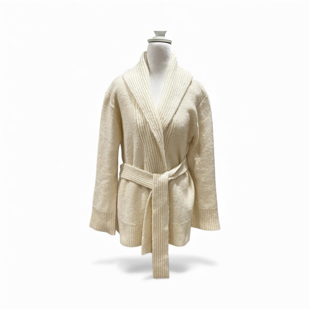 Banana Republic Alpaca-Blend Belted Shawl-Collar Cardigan – Size M